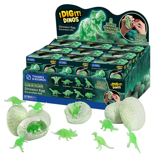 I Dig It! Dinos - Glow-in-the-Dark Dino Egg (Giftbox, in 18-pc Display) STEM Thames & Kosmos