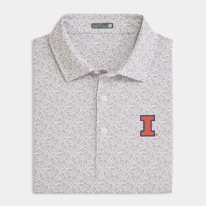 Illinois Fastball Printed Performance Polo