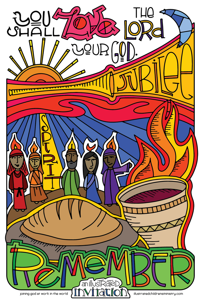 Illustrated Children's Ministry An Illustrated Invitation Poster 3 - full color: Accepting God’s Invitation