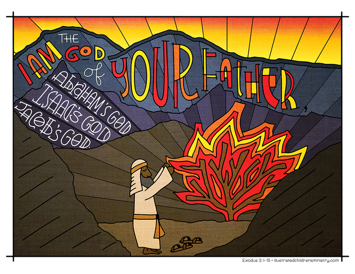 Illustration to accompany children's moment - I am the God of your father