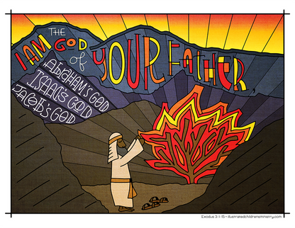 Illustration to accompany children's moment - I am the God of your father