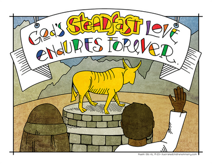 Illustration to accompany children's moment - golden bull