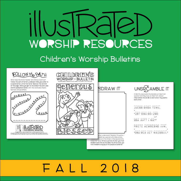 Children's worship bulletins - Fall 2018