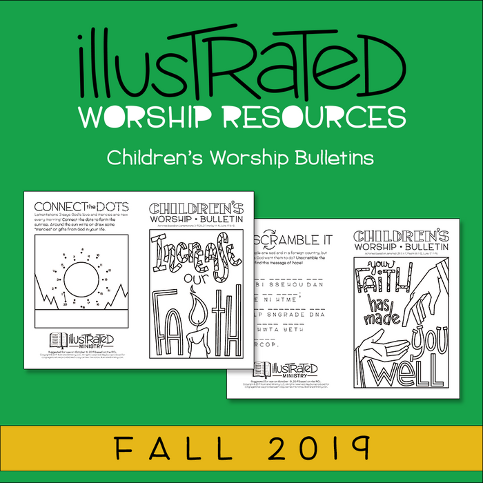 Children's worship bulletins - Fall 2019