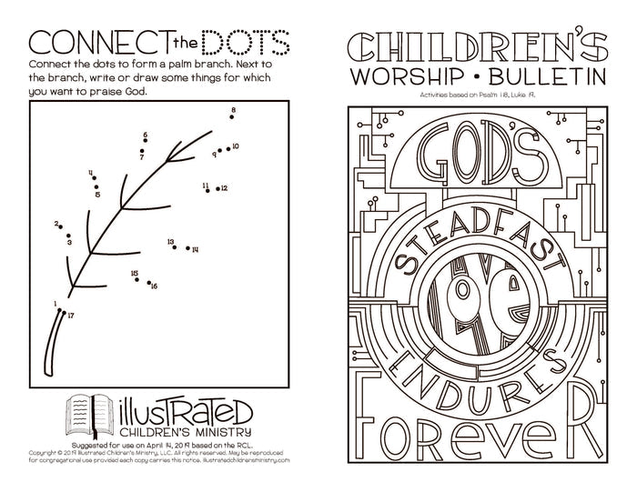 Children's bulletin for Lent and Easter