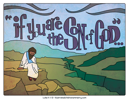 Illustration to accompany children's moment - Jesus in the desert