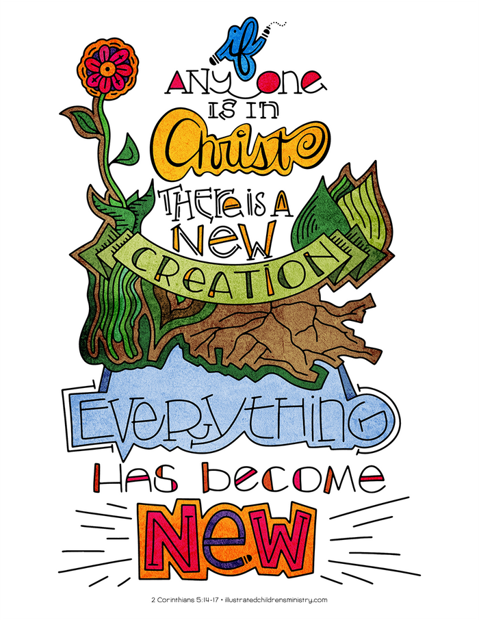 Illustration to accompany children's moment - everything has become new