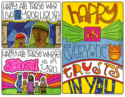 Illustration to accompany children's moment - happy are those