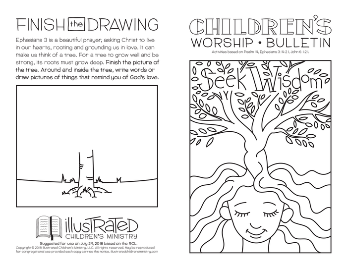 Children's worship bulletin