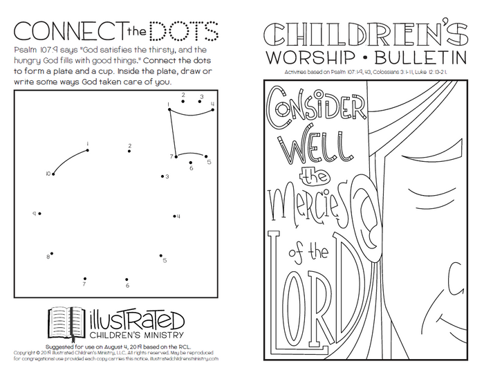 Children's worship bulletin - summer