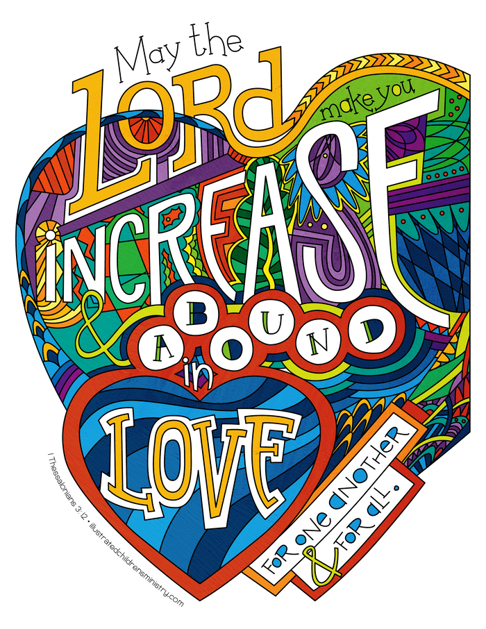 Illustration to accompany children's moment - Abound in love