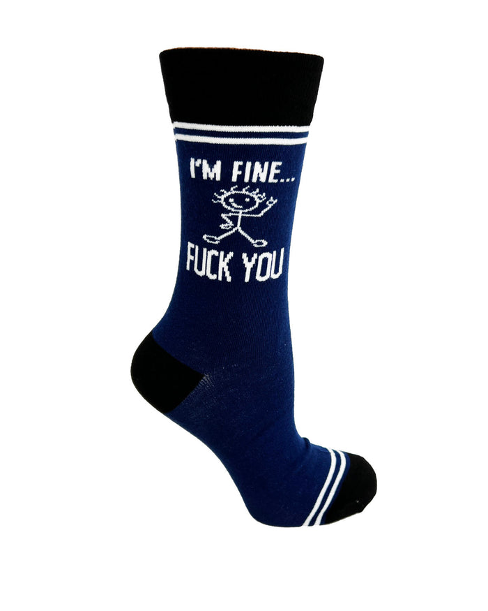 I’m Fine, Fuck You - Hey Now Unisex Crew Socks