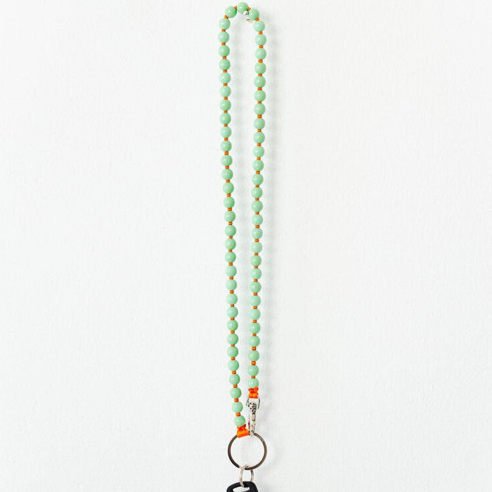 Ina Seifart Perlen Long Keyholder - Pastel Green/Orange