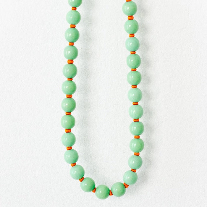 Ina Seifart Perlen Long Keyholder - Pastel Green/Orange