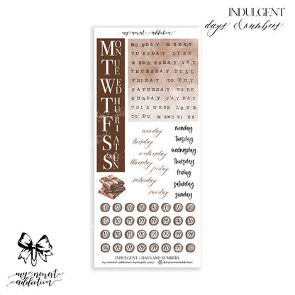 Days and Numbers / Premium Matte