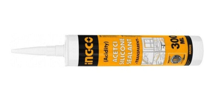 Ingco Acetic Silicone Sealant 300ML Suitable for Doors and Windows, as adhesive for all kinds of glass- HASS03 MEGA