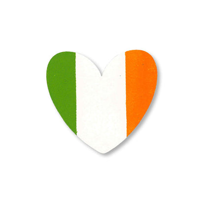 Irish Flag Heart Magnet, Single