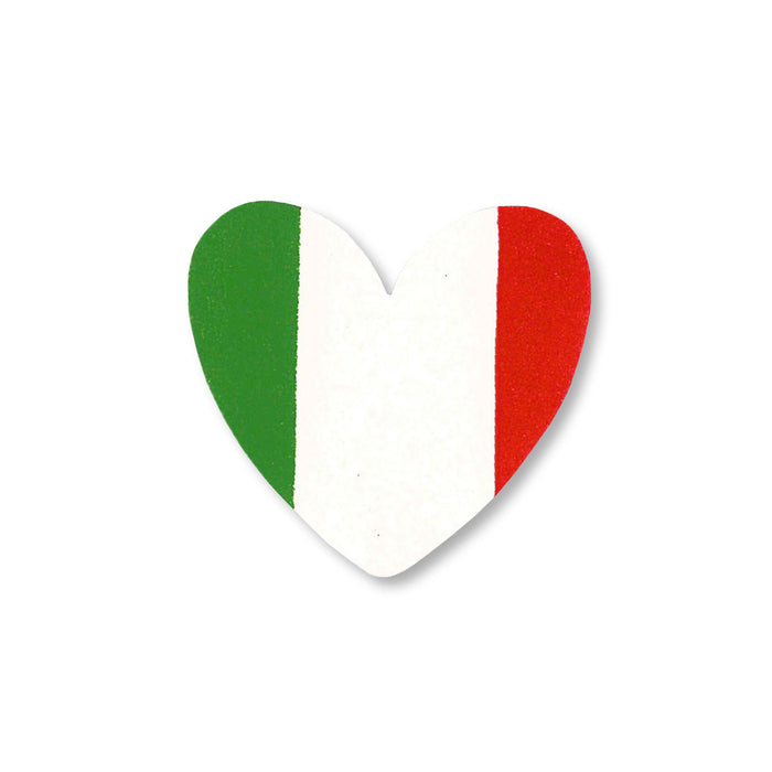 Italian Flag Heart Magnet, Single
