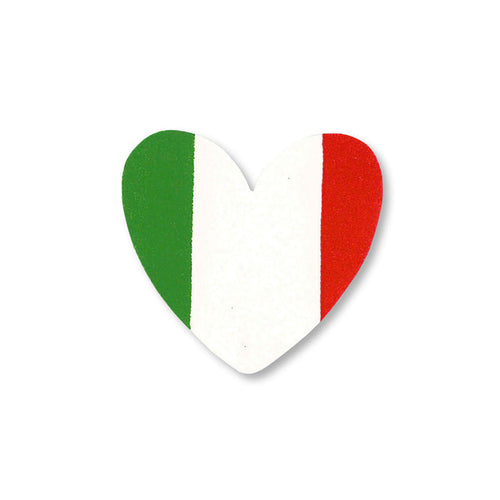 Italian Flag Heart Magnet, Single
