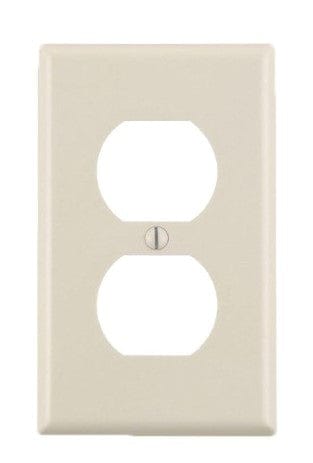 Ivory, Duplex, Wall Plate, Plastic Receptacle - 6821 MEGA