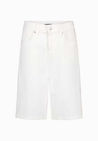 Buffalo Women Shorts White Denim Denim Shorts Stretch Relaxed Fit Knee-Length