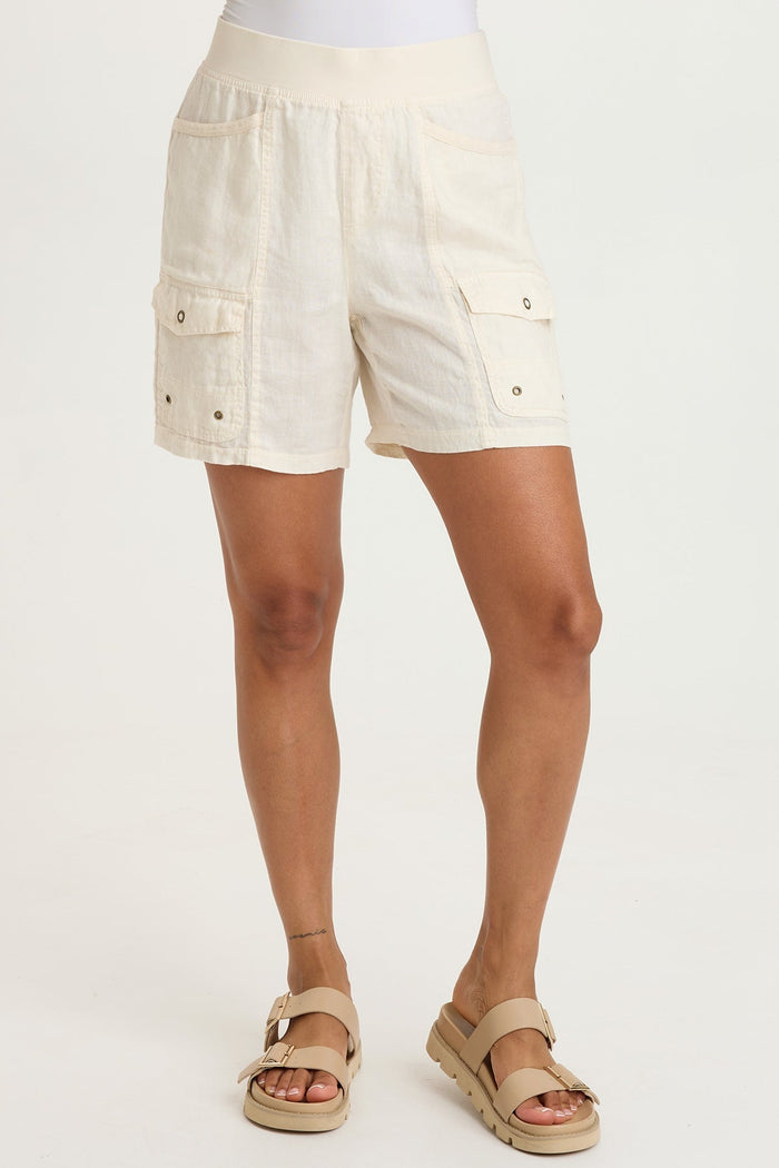XCVI Jayci Linen Cargo Short