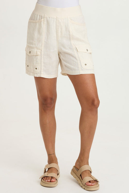 XCVI Jayci Linen Cargo Short