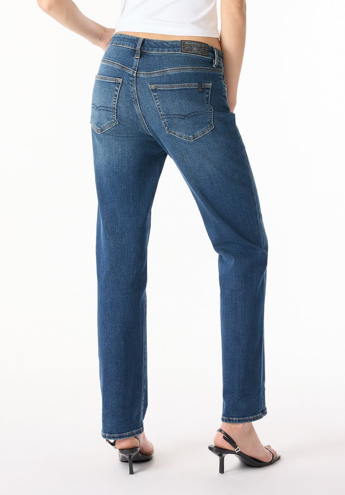 Buffalo Women Jeans Navy Denim Denim Pants Stretch
