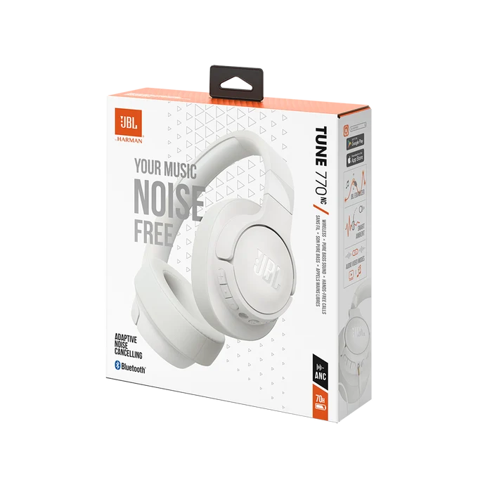 JBL Tune 770NC Wireless Over-Ear Noise Cancelling Headphone | JBLT770NCWHT