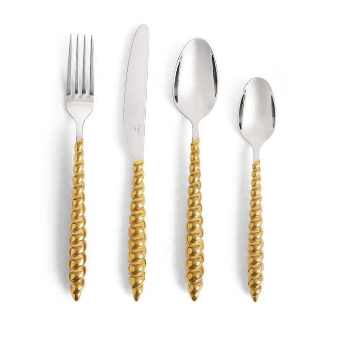 Jessica McCormack Shell Flatware  4-Piece Set - Gold