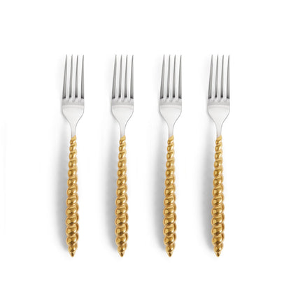 Jessica McCormack Shell Flatware  Luncheon Forks  4-Piece Set - Gold