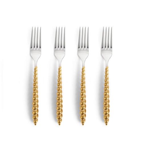 Jessica McCormack Shell Flatware  Luncheon Forks  4-Piece Set - Gold