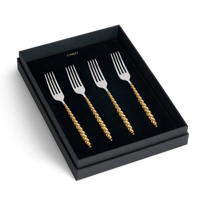 Jessica McCormack Shell Flatware  Luncheon Forks  4-Piece Set - Gold