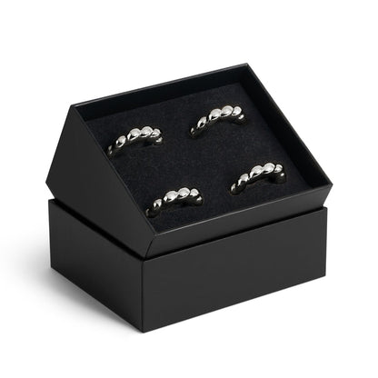 Jessica McCormack Shell Napkin Rings - Set of 4 - Platinum
