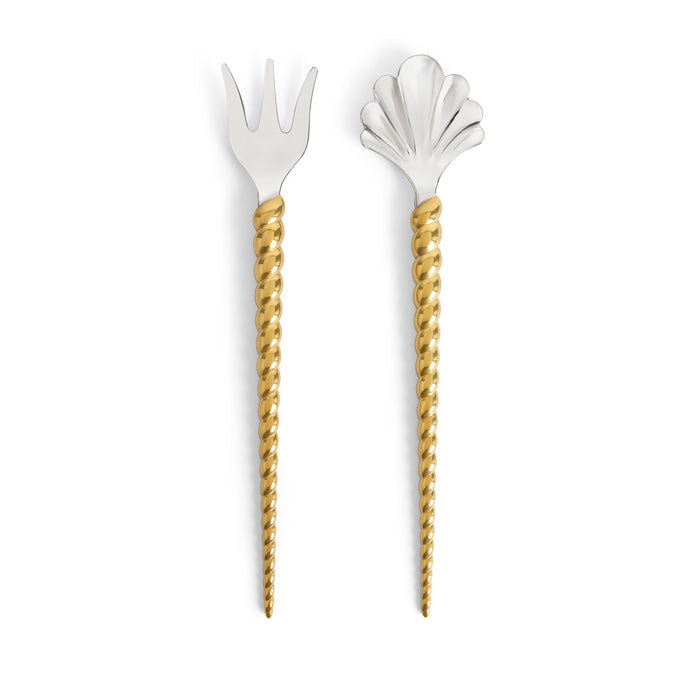 Jessica McCormack Shell Serving  2-Piece Set - Gold