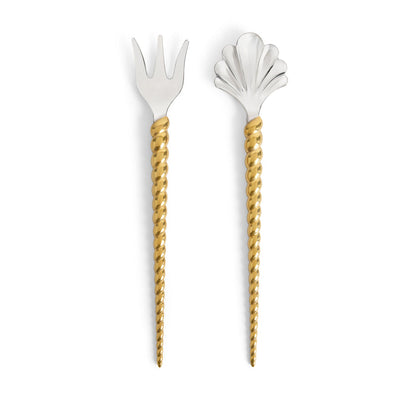 Jessica McCormack Shell Serving  2-Piece Set - Gold