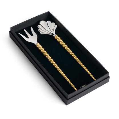Jessica McCormack Shell Serving  2-Piece Set - Gold