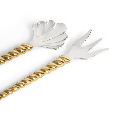 Jessica McCormack Shell Serving  2-Piece Set - Gold