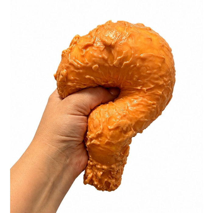 Jumbo Squishy Chicken Leg 8 Inch Dough Filled Stretchy Sensory Toy