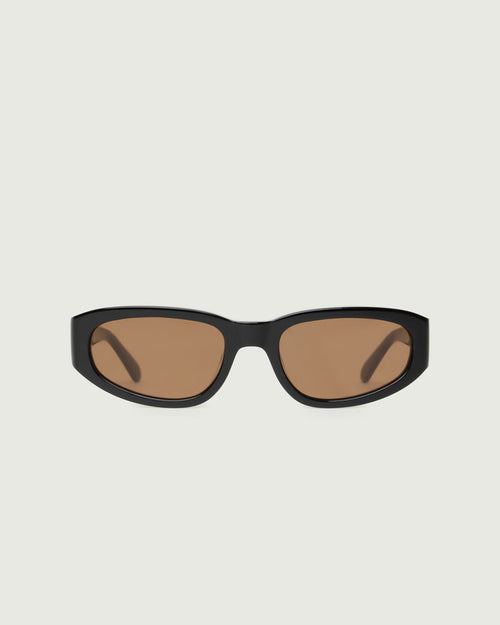 Black::June Sunglasses cateye black acetate front