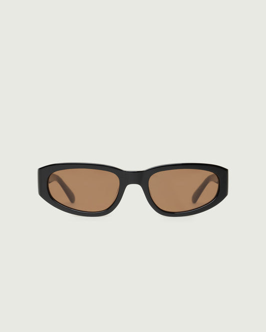 Black::June Sunglasses cateye black acetate front