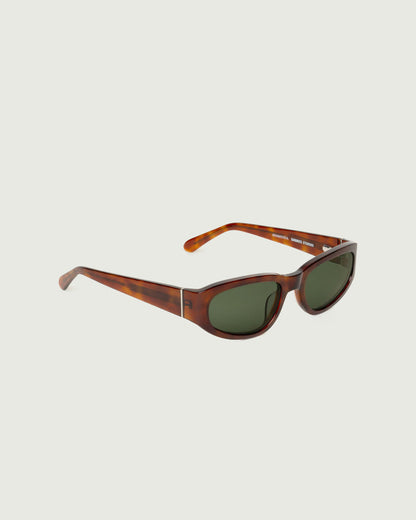 Cherry Tort::June Sunglasses cateye tort acetate front diagonal