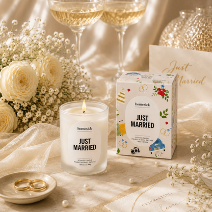 Just Married Candle