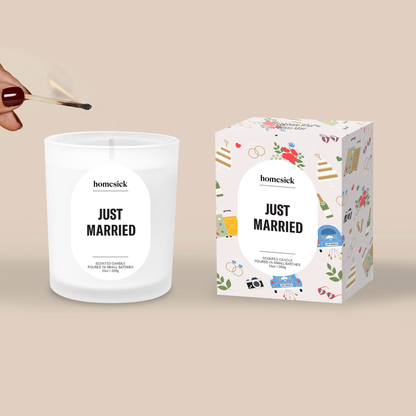 Just Married Candle