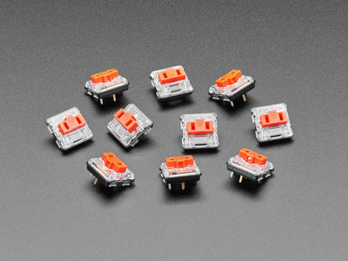 Kailh CHOC Low Profile Red Linear Key Switches - 10-pack by The Pi Hut - The Pi Hut