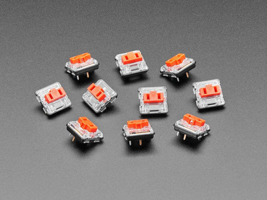 Kailh CHOC Low Profile Red Linear Key Switches - 10-pack by The Pi Hut - The Pi Hut