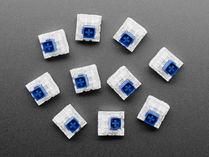 Kailh Mechanical Key Switches - Clicky Navy Blue - 10 pack (Cherry MX Compatible) [discontinued] by The Pi Hut - The Pi Hut