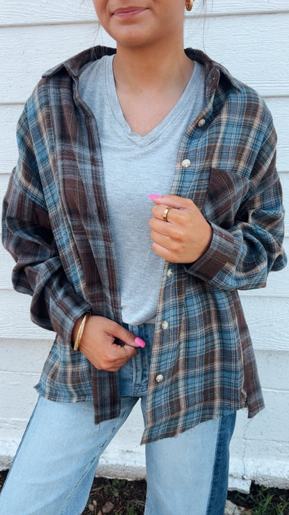 Kambrie Plaid Flannel Shirt