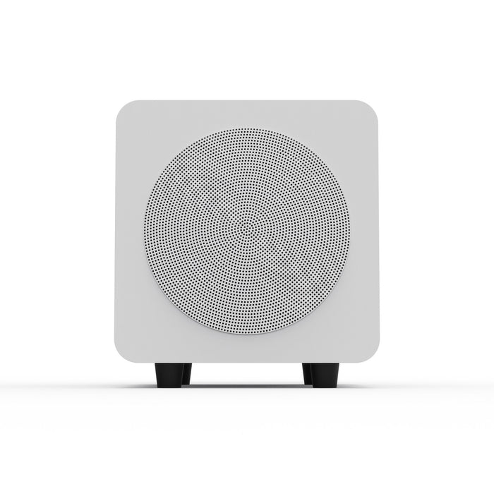 Kanto SUB6 200W 6 Inch Vinyl Subwoofer - Matte White with White Grill White with White Grill
