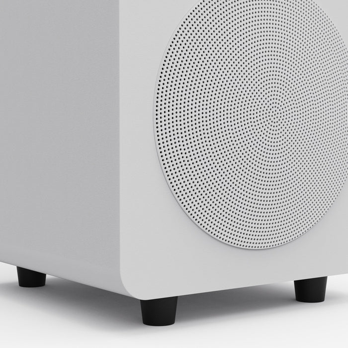 Kanto SUB6 200W 6 Inch Vinyl Subwoofer - Matte White with White Grill White with White Grill